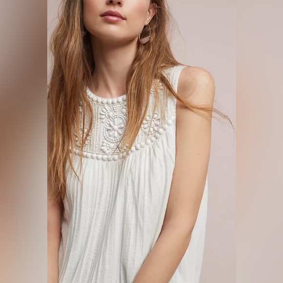Anthropologie Bristol Embroidered Blouse Size 10 - Picture 2 of 14